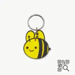 Tag de Identificação com QR Code Abelhinha - Petscan