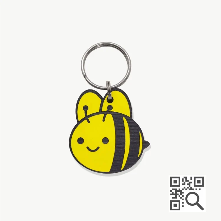Tag de Identificação com QR Code Abelhinha - Petscan - Imagem 1