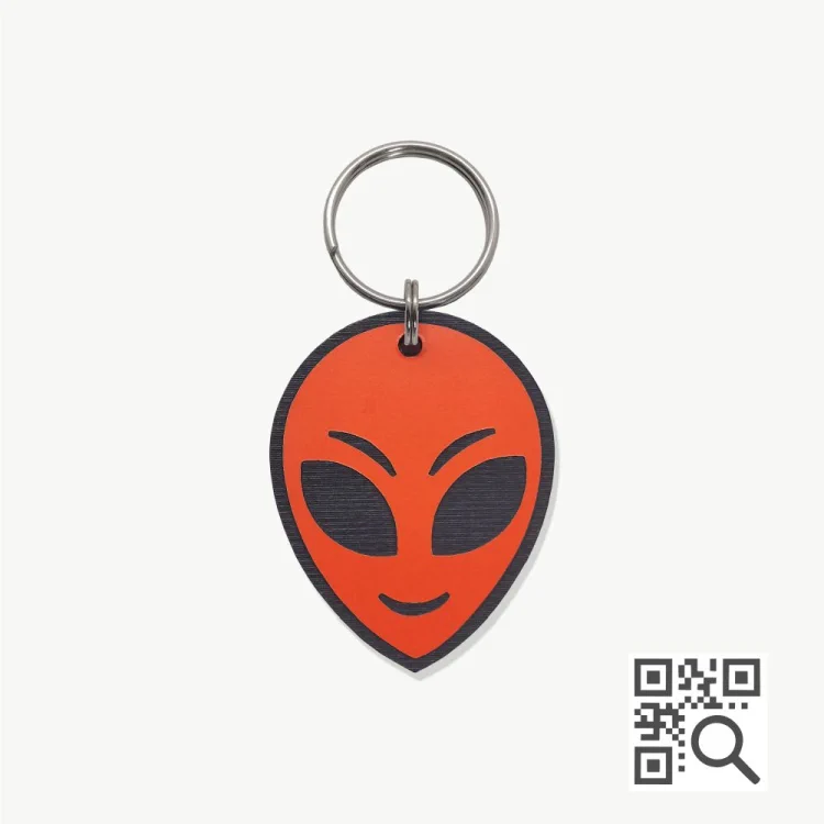 Tag de Identificação com QR Code Alienígena (E.T.) - Petscan - Imagem 1