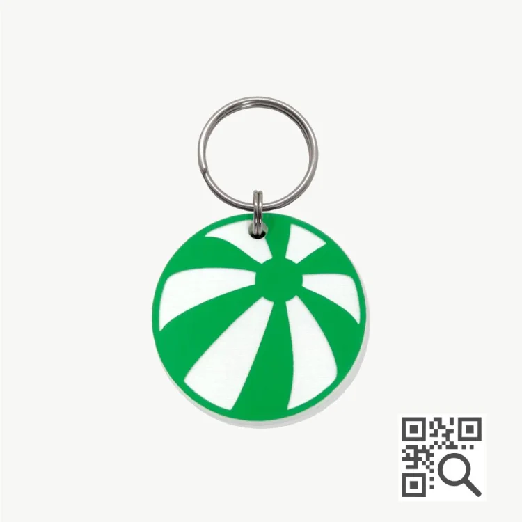 Tag de Identificação com QR Code Bola de Praia - Petscan - Imagem 1