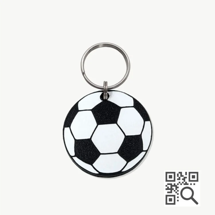 atacado_petshop_tag_identificacao_qr_code_dog_vibe_bola_futebol_ Tag de Identificação com QR Code Bola de Futebol - Petscan - Imagem 1