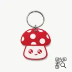 Tag de Identificação com QR Code Cogumelo - Petscan