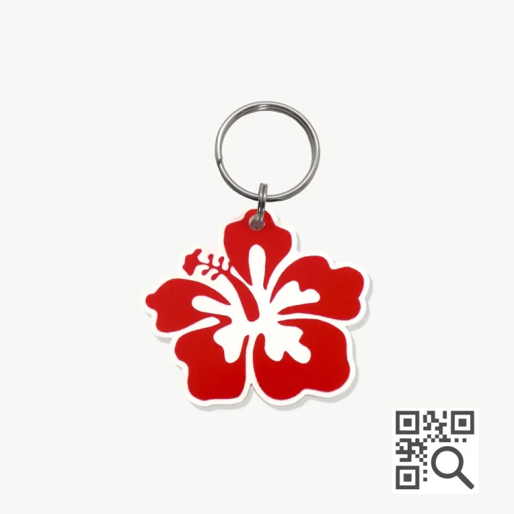 atacado_petshop_tag_identificacao_qr_code_dog_vibe_hibisco_ Tag de Identificação com QR Code Hibisco - Petscan - Imagem 1