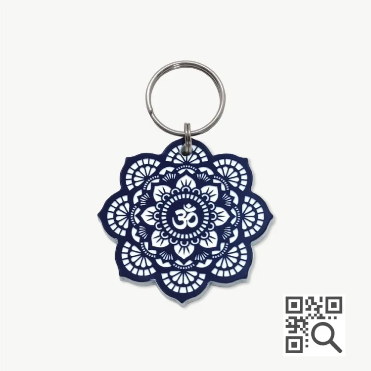 atacado_petshop_tag_identificacao_qr_code_dog_vibe_mandala_ Tag de Identificação com QR Code Mandala - Petscan - Imagem 1