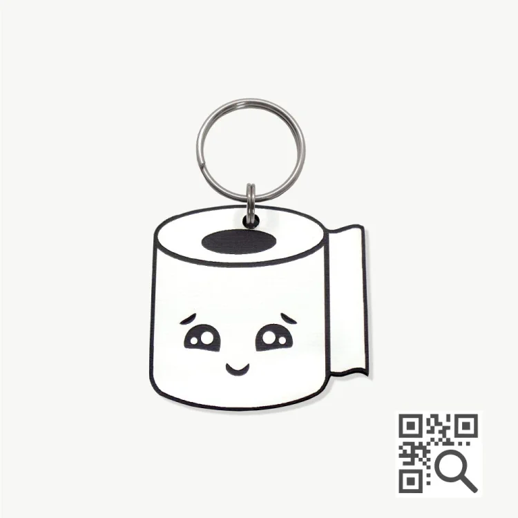 atacado_petshop_tag_identificacao_qr_code_dog_vibe_papel_higienico_ Tag de Identificação com QR Code Papel Higiênico - Petscan - Imagem 1