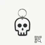 Tag de Identificação com QR Code Skull - Petscan